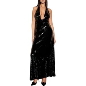 WeWoreWhat Sequin Halter Dress